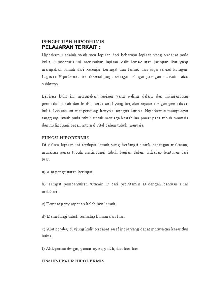 A hipodermis pdf