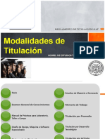 Modalidades de Titulación