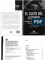 Gentile Emilio El Culto Del Littorio La Sacralizacic3b3n de La Polc3adtica en La Italia Fascista PDF