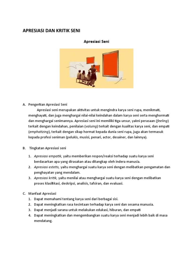 Apresiasi Dan Kritik Seni Pdf
