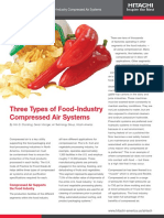 Three Types of Food Industry Compressed Air Systems