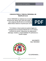 Carta de Convocatoria A Brigadistas