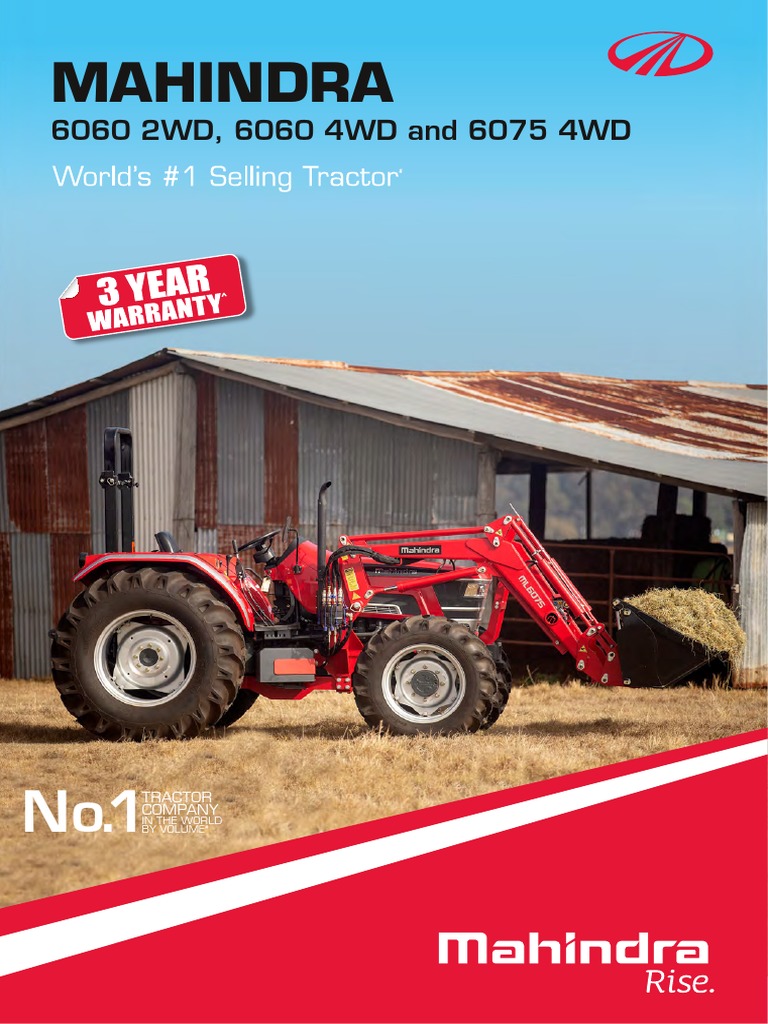 Mahindra 6060 6075 Pdf Loader Equipment Tractor