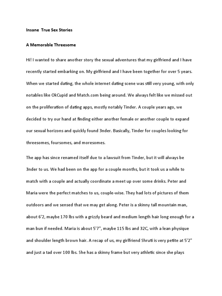 Insane True Sex Stories