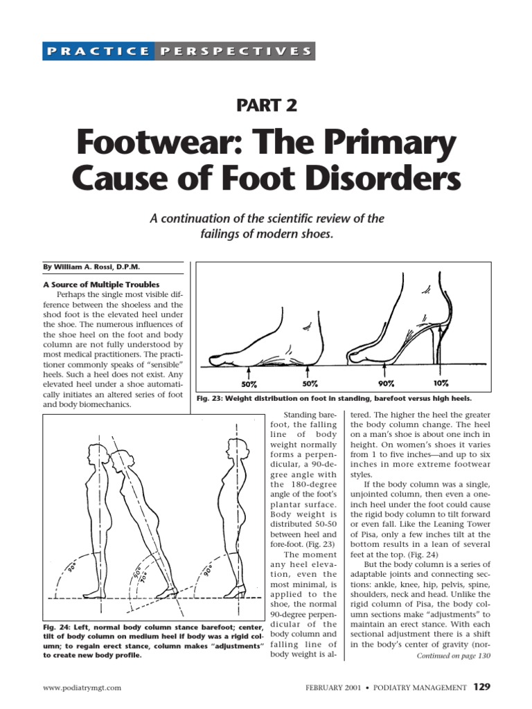 Footwear The Primary Cause of Foot Disorders | PDF | Foot | Shoe