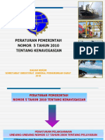 Pemaparan PP 5 Tahun 2010 TTG Kenavigasian