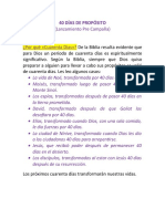 40 DÍAS DE PROPÓSITO Lanzamiento Precampaña