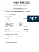 Schedule of Fees