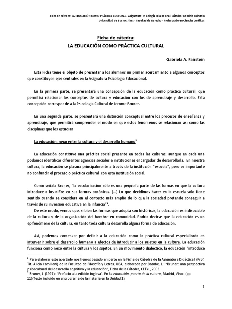 Educación como Práctica Cultural | PDF | Aprendizaje | Homo Sapiens