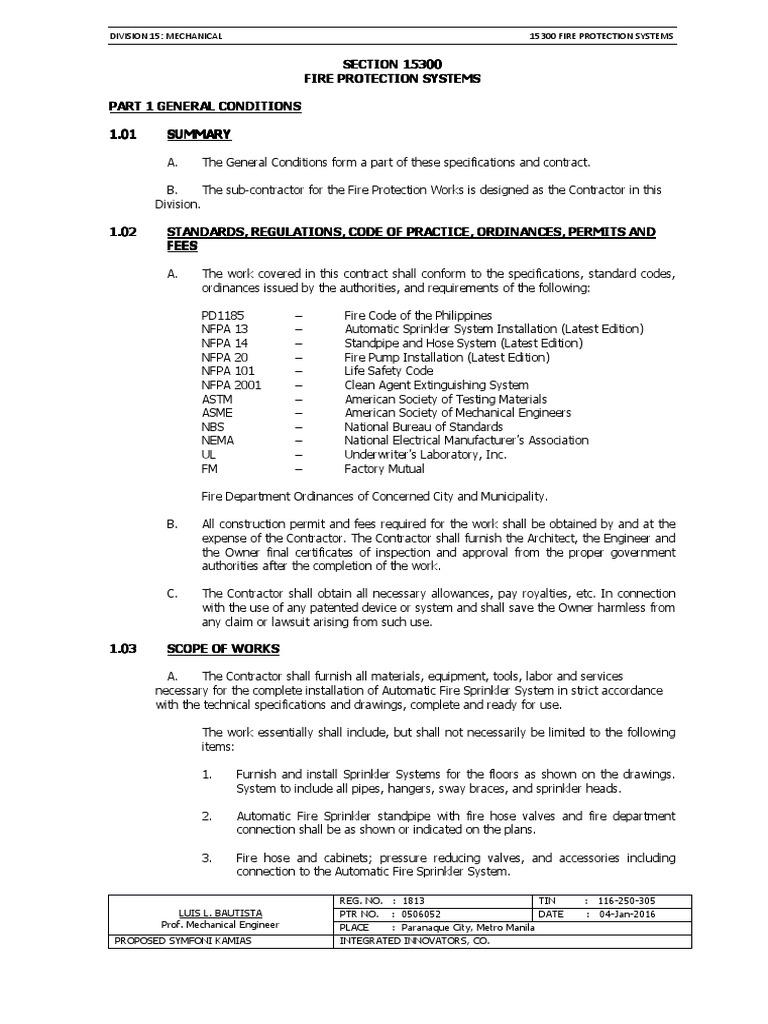 Fire Protection Systems Overview | PDF | Fire Sprinkler System | Pipe ...