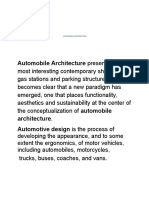 Automobile Architecture and Classification