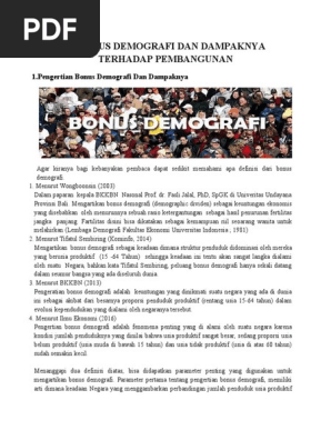 Bonus Demografi On Progres Pdf