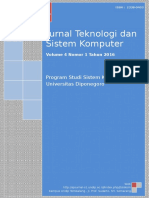 Jurnal Teknologi dan Sistem Komputer Undip