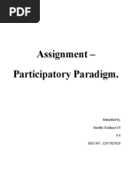 Assignment Participatory Paradigm PDF