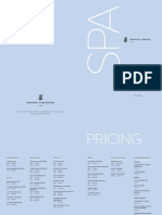 The Ritz-Carlton Spa Dubai JBR Price List PDF