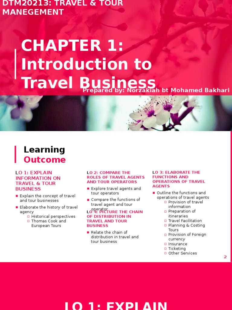 Introduction to Travel Business Concepts | PDF | Travel Agency | Retail