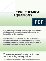 Balancing Chemical Equations Exercises