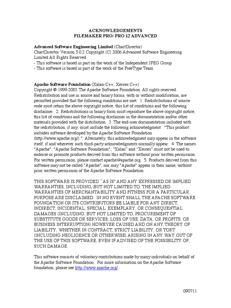 FMP Acknowledgements PDF | PDF | Copyright | Free Software
