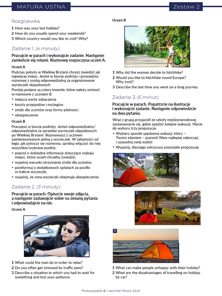 Matura Ustna Z Angielskiego 2019 Zestawy
