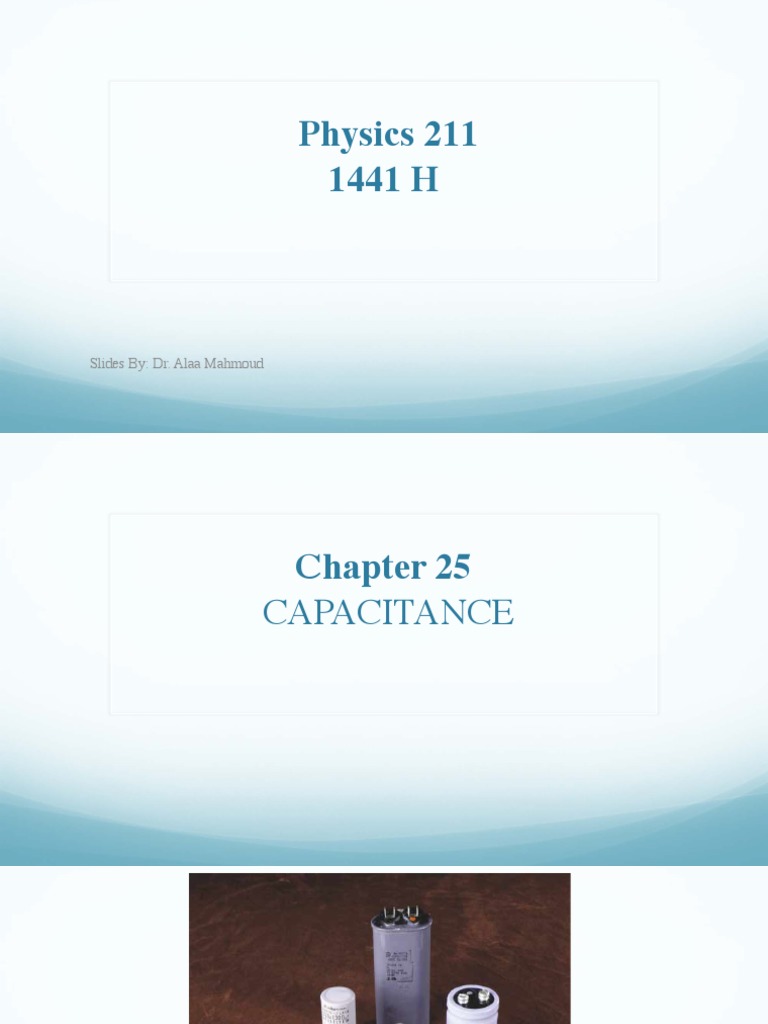 Chapter 5 Pdf Capacitance Capacitor