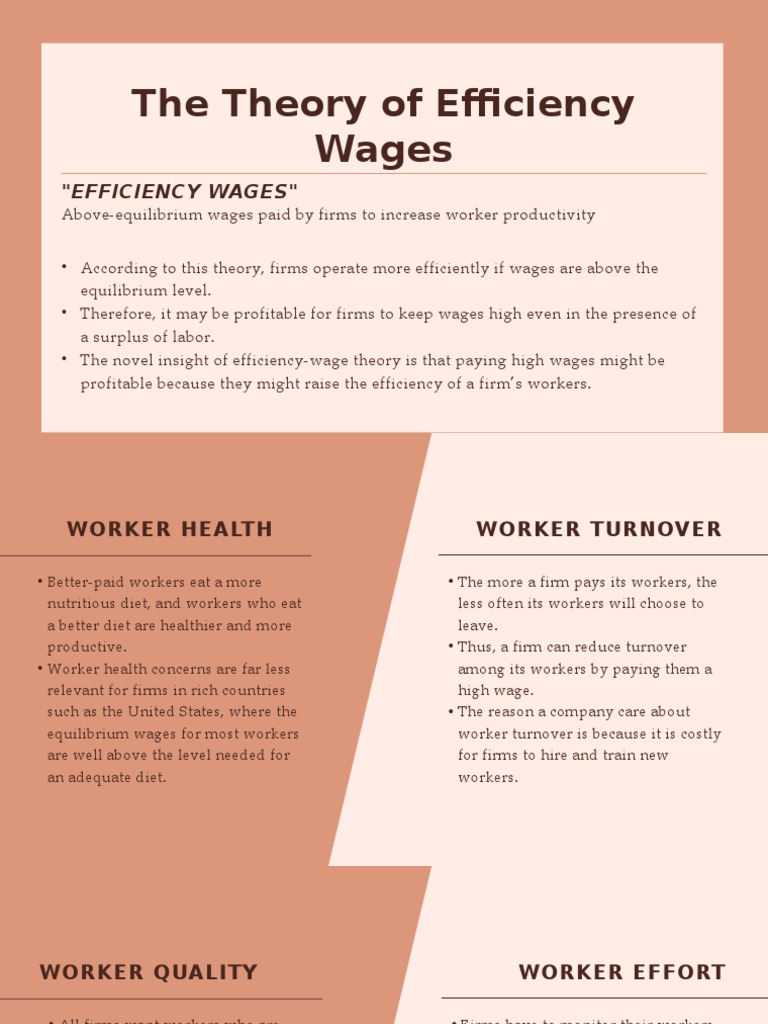 Efficiency Wage Theory Explained | PDF | Career & Growth | Business