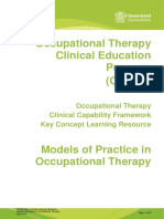 Models of Practice in OT (Queensland Health, 2016) PDF