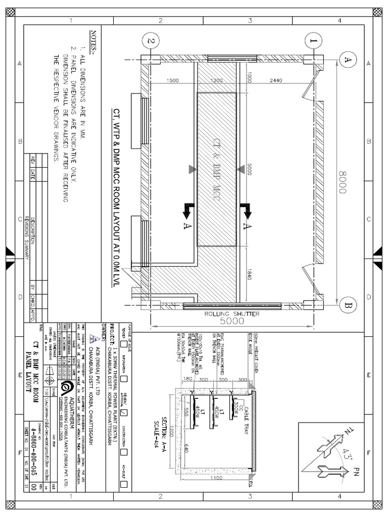 CT & DMP MCC Room Cable Trench Layout PDF PDF
