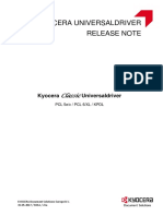 KYOCERA Universal Driver Release Notes