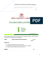 CS8077 - GRAPH THEORY AND APPLICATIONS Syllabus 2017 Regulation PDF