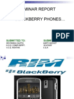 Seminar Report Blackberry Phones : Submitted To: Submitted by