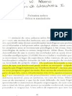 Lit. ADORNO, Thedoro. Palestra Sobre Líria e Sociedade