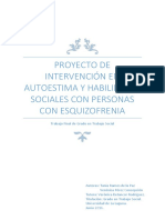 Proyecto de Intervencion en Autoestima y Habilidades Sociales Con Personas Con Esquizofrenia PDF