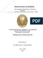 DISTRIBUCIÓN DEL INGRESO Y LA INVERSIÓN MUNICIPALES EN EL PERÚ: Problemas y Soluciones
