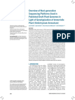 Overview of Next Generation Sequencing Platforms Used in Published Draft Plant Genomes in Light of Genotypization of Immortelle Plant (Helichrysium Arenarium) PDF