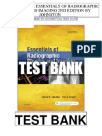 Essentials Radiographic Physics Imaging 2nd Johnston Test Bank