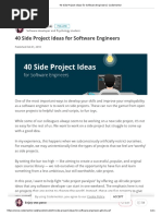 40 Side Project Ideas For Software Engineers - Codementor