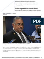 Alegan represalias por denunciar irregularidades en contratos de Salud - Puerto Rico