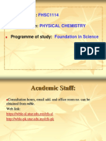 Topic 1 Principle of Chemistry