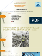 Ppt-Importancia de Seguridad y Salud Ocupacional de Obra-Canal