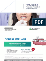 Pricelist Audy Dental Gigitiruan 2020