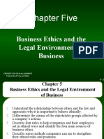 Chapter Five: Business Ethics and The Legal Environment of Business