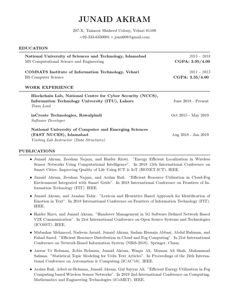 Curriculum Vitae PDF | PDF | Computing | Information Technology