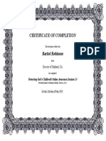 OLOM Certificate of Completion