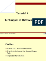 MT129 Tutorial - 4 Techniques of Differentiation