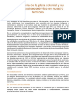 La Economía de La Plata Colonial y Su Impacto Socioeconómico en Nuestro Territorio