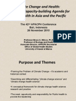 Climate Change and Health: Toward A Capacity-Building Agenda For Public Health in Asia and The Pacific