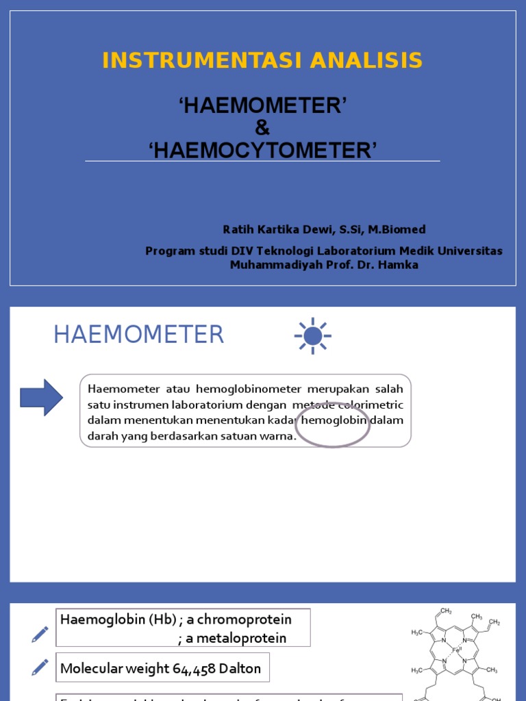 Hemometer Dan Hemositometer 2 | PDF