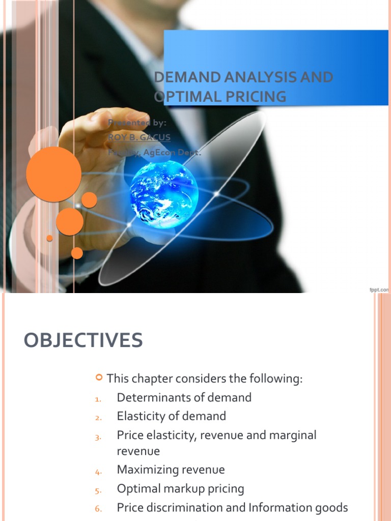 Demand Analysis and Optimal Pricing | PDF | Demand | Price Elasticity ...