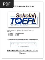 Toefl Prediction Test Akhir PDF