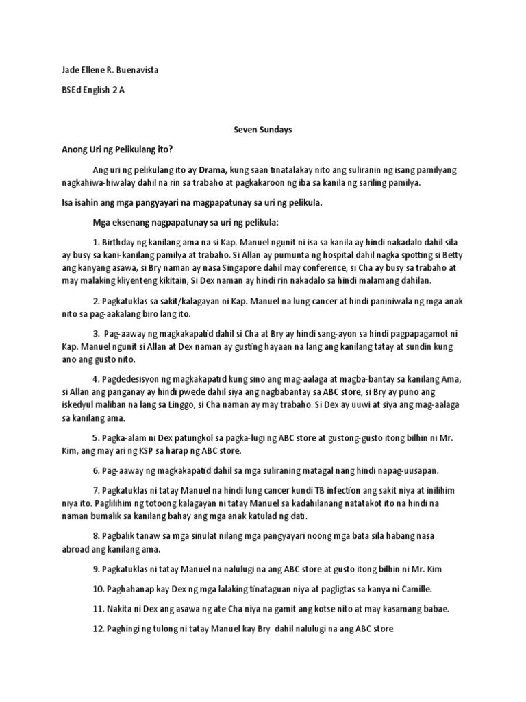 Seven Sundays | PDF